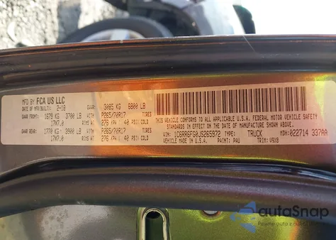 2018 Ram 1500 Tradesman 4X2 6'4 Box z USA, uszkodzony, nr VIN 1C6RR6FG0JS265972